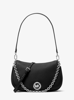 MK Wandelbare Schultertasche Nolita Medium Aus Leder - Schwarz