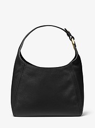 Fulton Large Pebbled Leather Shoulder Bag - BLACK - 30S01FTL3L