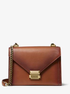 Whitney Large Burnished Leather Convertible Shoulder Bag | Michael