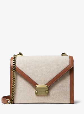Whitney Large Hemp and Leather Convertible Shoulder Bag | Michael Kors
