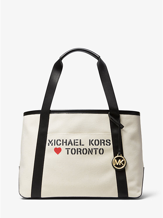 The Michael Large Canvas Toronto Tote Bag image number 0