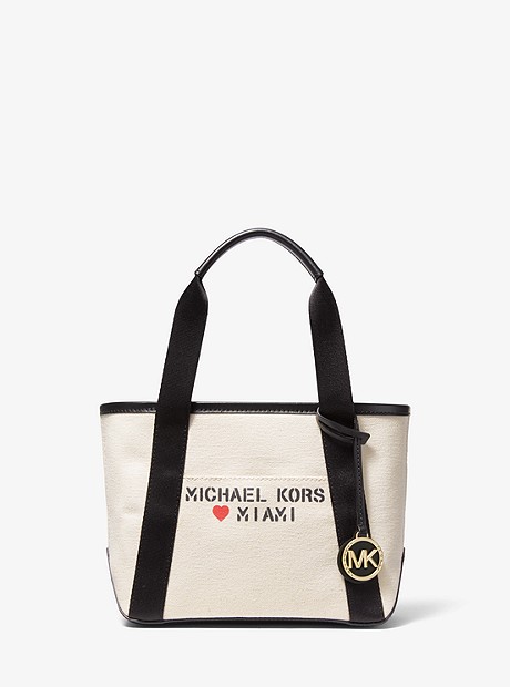 The Michael Small Canvas Miami Tote Bag - NATURAL - 30S0G01T5Y