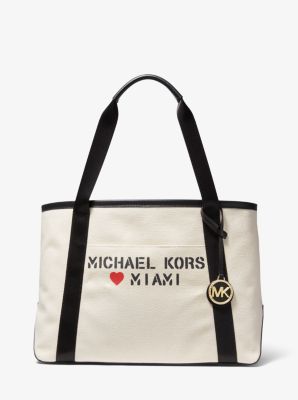 canvas michael kors tote bag