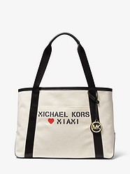 The Michael Large Canvas Miami Tote Bag - NATURAL - 30S0G01T6C