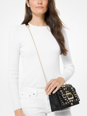 Michael Kors Hayden Med Saffiano Leather Messenger BLACK