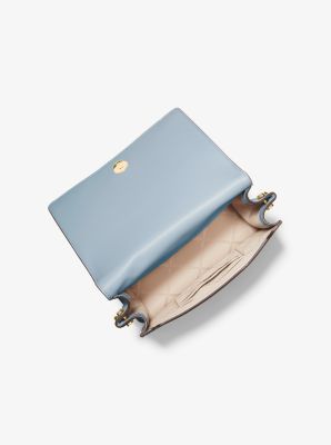 Hayden Medium Studded Two-Tone Saffiano Leather Messenger