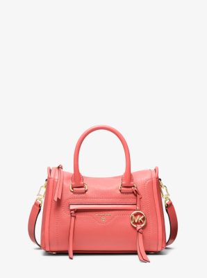 alessa small pebbled leather satchel