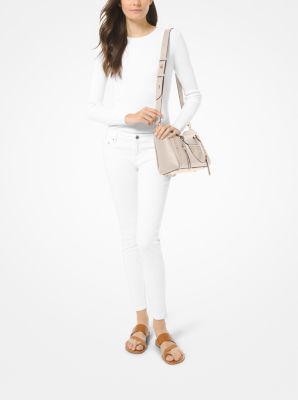Henkeltasche Carine Small aus gekrispeltem Leder mit Nieten image number 3