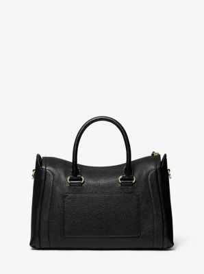 Michael Kors Mercer Belted Pebble Leather Satchel - Macy's