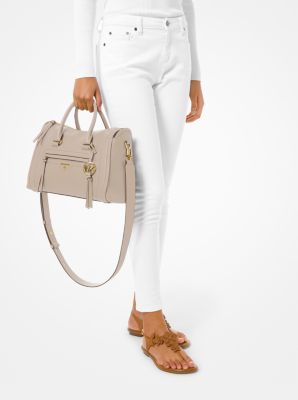 Carine Medium Pebbled Leather Satchel image number 3