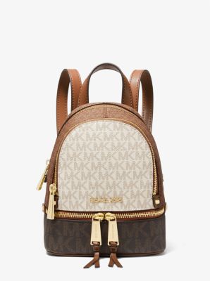 Michael Kors Rhea Zip Medium Backpack Bright White Multi One Size