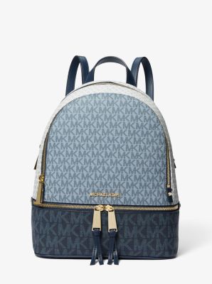 Rhea Medium Color-Block Logo Backpack | Michael Kors