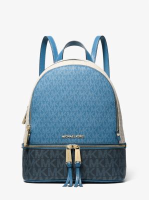 Rhea Medium Color-Block Logo Backpack image number 0