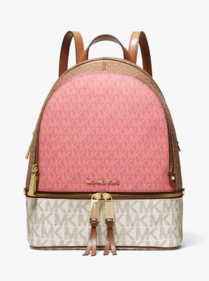 consumirse préstamo Lingüística Rhea Medium Color-Block Logo Backpack | Michael Kors