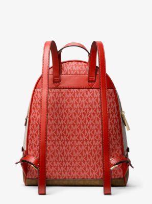 MICHAEL KORS Rhea Medium store Color-Block Logo Backpack