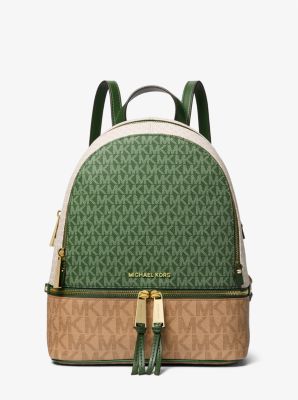 Rhea Medium Color Block Logo Backpack Michael Kors Canada