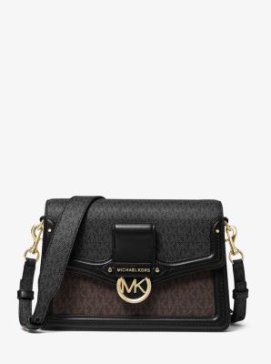 Jessie Medium Two-Tone Logo Shoulder Bag | Michael Kors