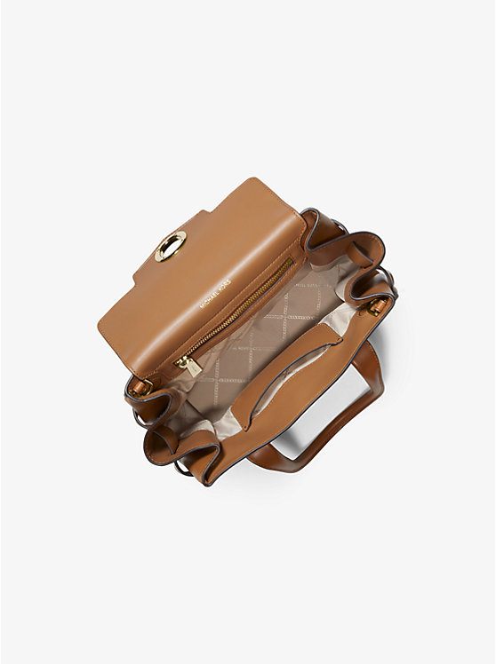 Carmen Small Logo and Leather Belted Satchel image number 1