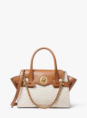 Carmen Small Logo and Leather Belted Satchel | Michael Kors