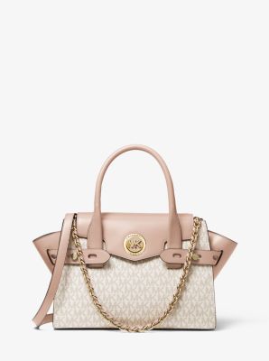 Elastisch Op de kop van elke dag Carmen Small Logo and Leather Belted Satchel | Michael Kors