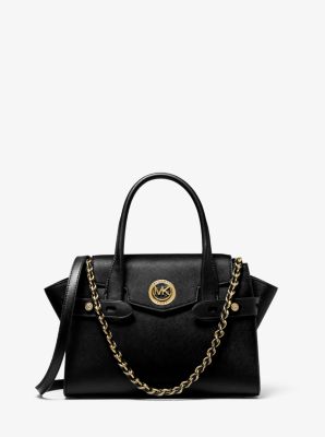 Michael Kors Carmen Small Color-Block Saffiano Leather Belted