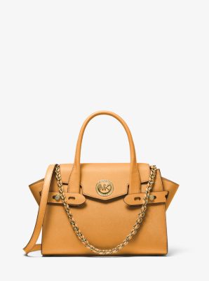 Michael kors carmen small online saffiano leather belted satchel