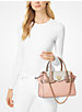 Carmen Small Color-Block Saffiano Leather Belted Satchel image number 2