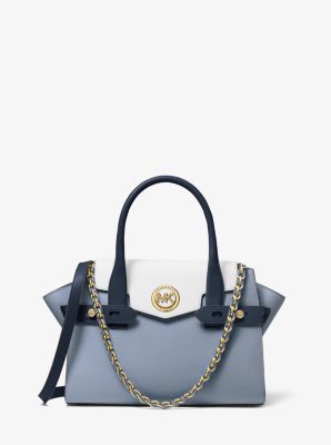 Carmen Small Color-Block Saffiano Leather Belted Satchel | Michael Kors