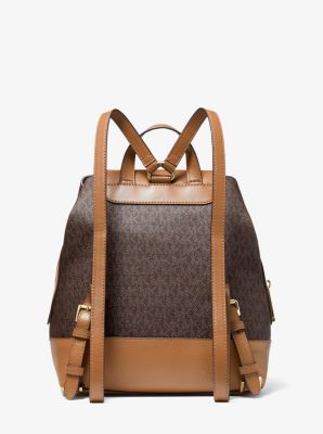 Raven medium logo best sale and pebbled leather backpack