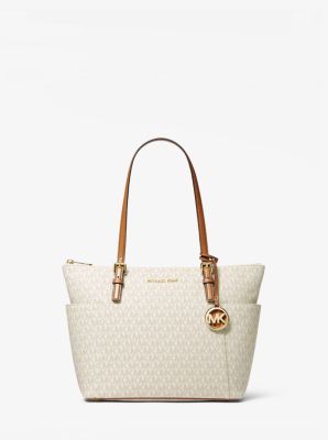 Michael Kors Jet Set Travel Small Logo Top-Zip Tote Bag $99