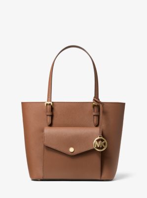 michael michael kors jet set item saffiano leather pocket tote