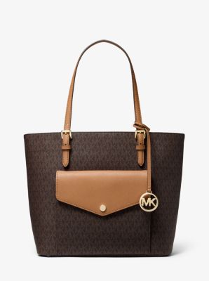 michael kors jet set logo tote large