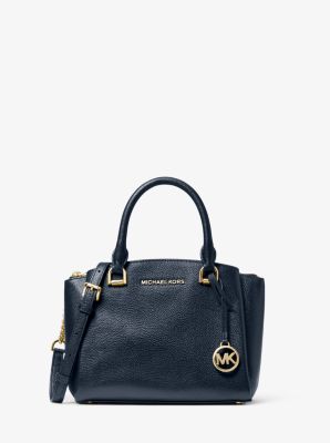 Maxine Small Pebbled Leather Satchel 