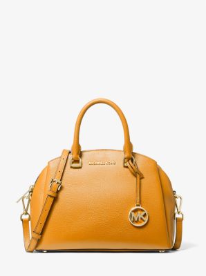 Maxine Medium Pebbled Leather Dome Satchel | Michael Kors