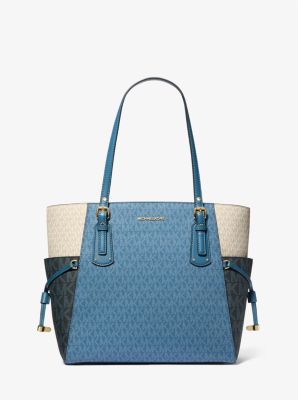 Michael kors blue tote on sale