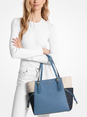 Voyager Small Color Block Logo Tote Bag