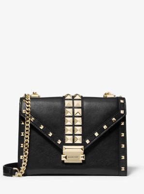 Whitney Large Studded Leather Convertible Shoulder Bag Michael Kors