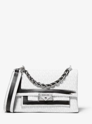 Cece Medium Logo Painterly Stripe Shoulder Bag