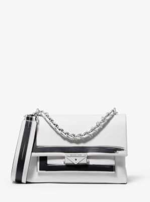 Cece Medium Painterly Stripe Leather Shoulder Bag