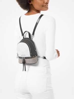 Rhea Mini Color-Block Logo Backpack