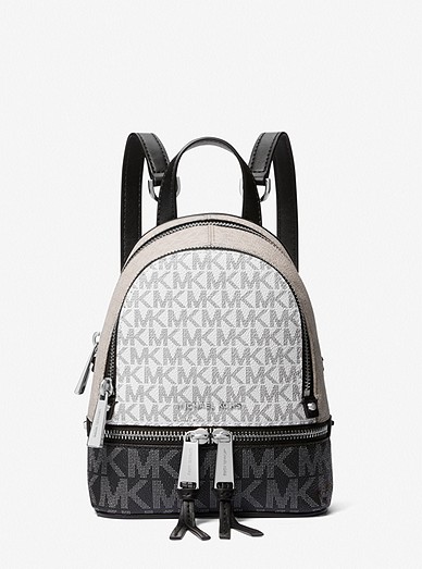 Michael Kors Rhea Mini Color-Block Logo Backpack
