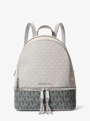 Rhea Medium Color-Block Logo Backpack image number 0