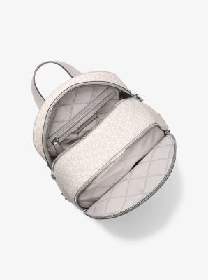 Rhea Medium Color-Block Logo Backpack