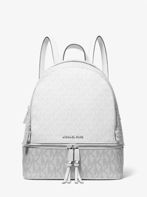 Rhea Medium Color-Block Logo Backpack image number 0