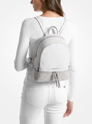 Rhea Medium Color-Block Logo Backpack image number 3