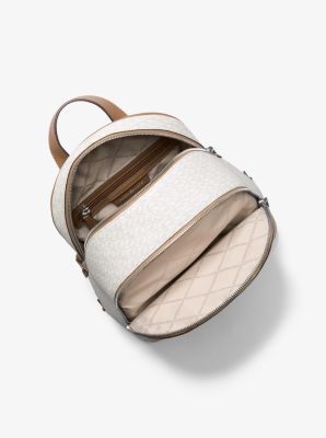 Rhea Medium Color-Block Logo Backpack image number 1