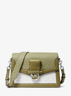 Jessie Medium Two-Tone Logo Shoulder Bag | Michael Kors