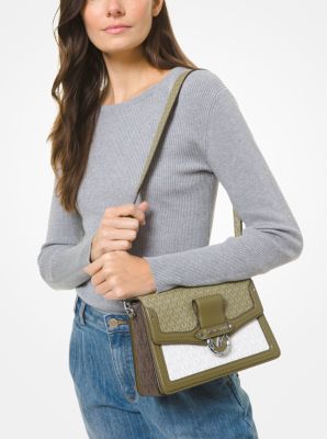 Jessie Medium Two-Tone Logo Shoulder Bag image number 3