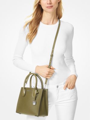 Mercer Medium Logo and Leather Accordion Crossbody Bag