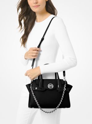 Shop Michael Kors CARMEN Extra-Small Logo + Leather Belted Satchel